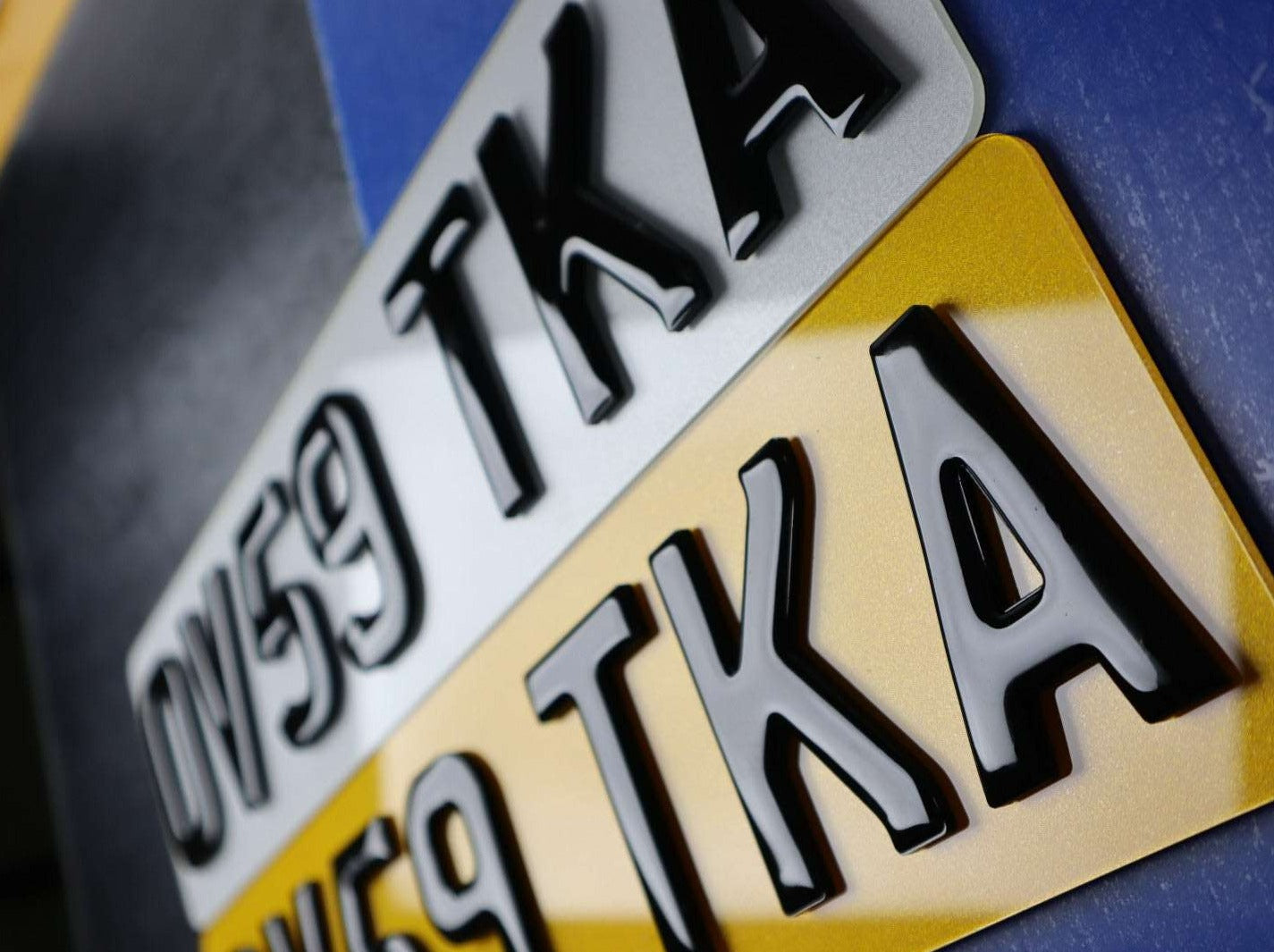 Pair of 5mm Premium Gel Number Plates: 3D Acrylic & Gel Fusion