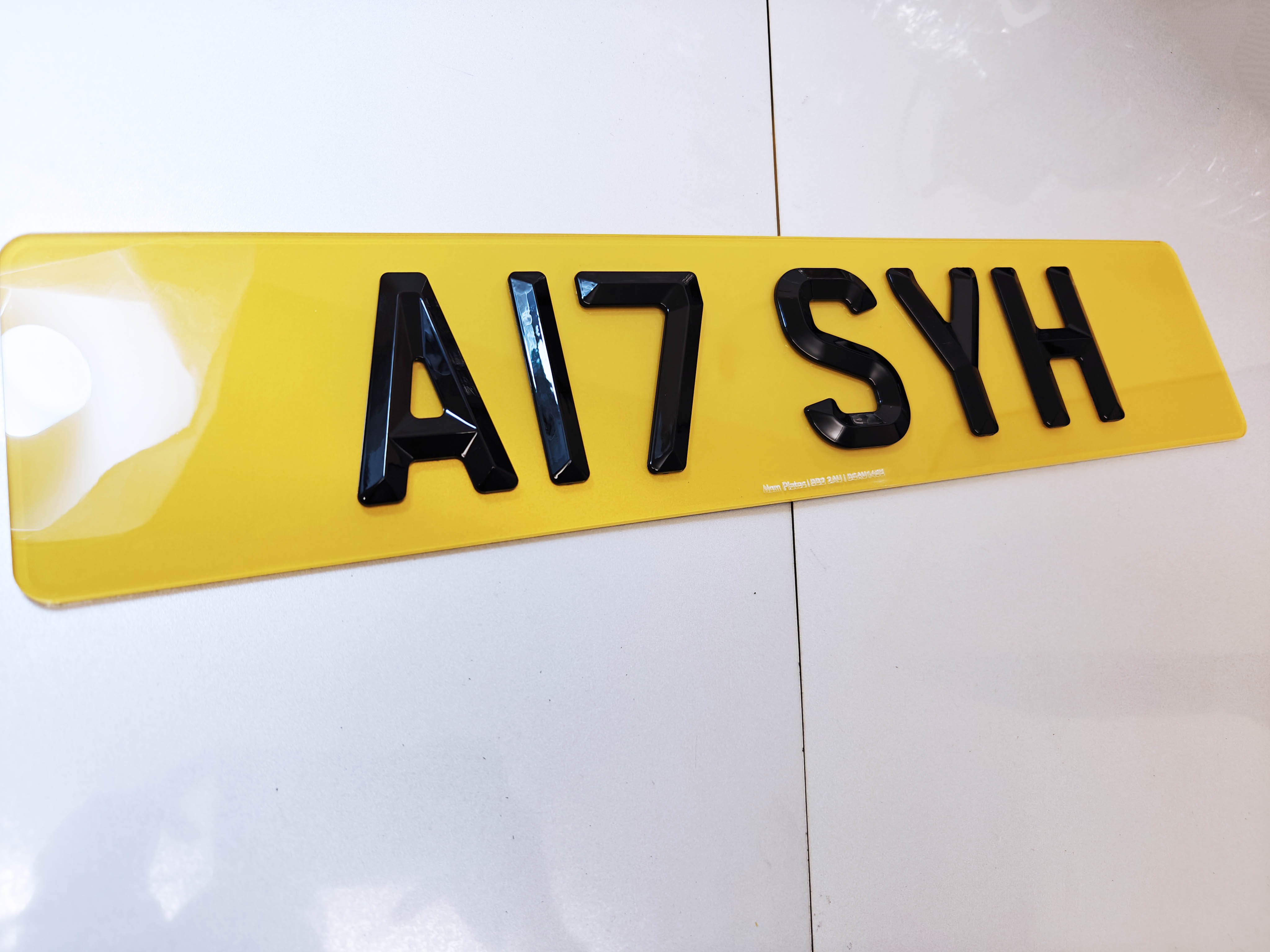 Faceted 4D Number Plates: AKA Diamond Retro Style, 6mm Thick