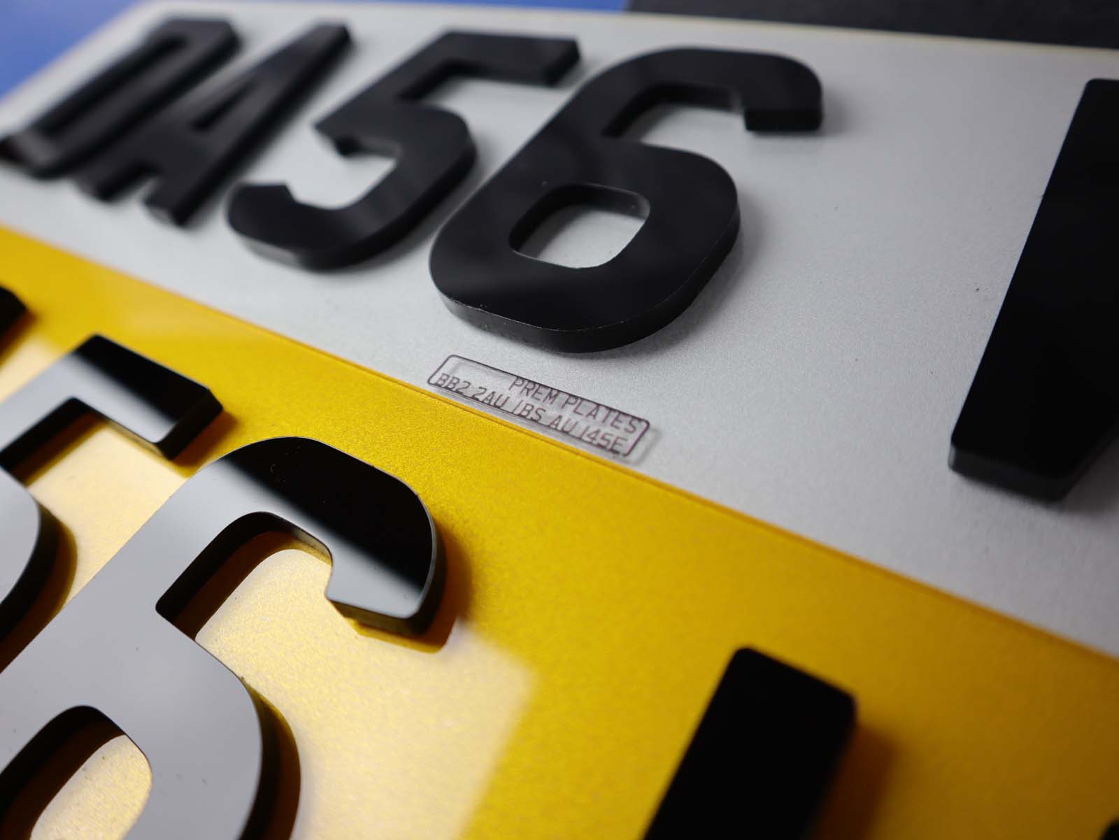 Pair of Thickened 5mm Depth Lazer Cut Acrylic 4D Number Plates