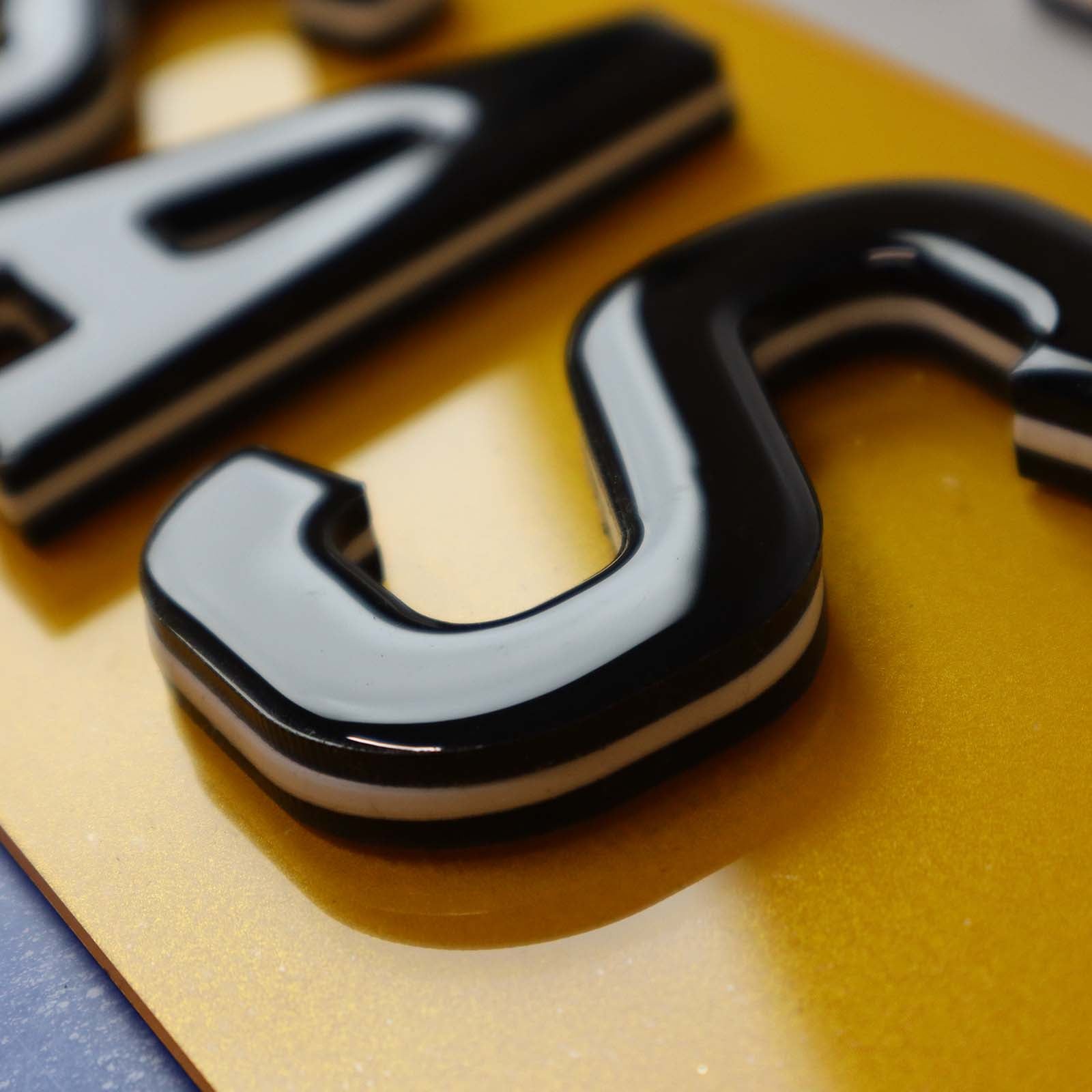 Pair Of Premium Coloured Stack Krystal 4D Number Plates