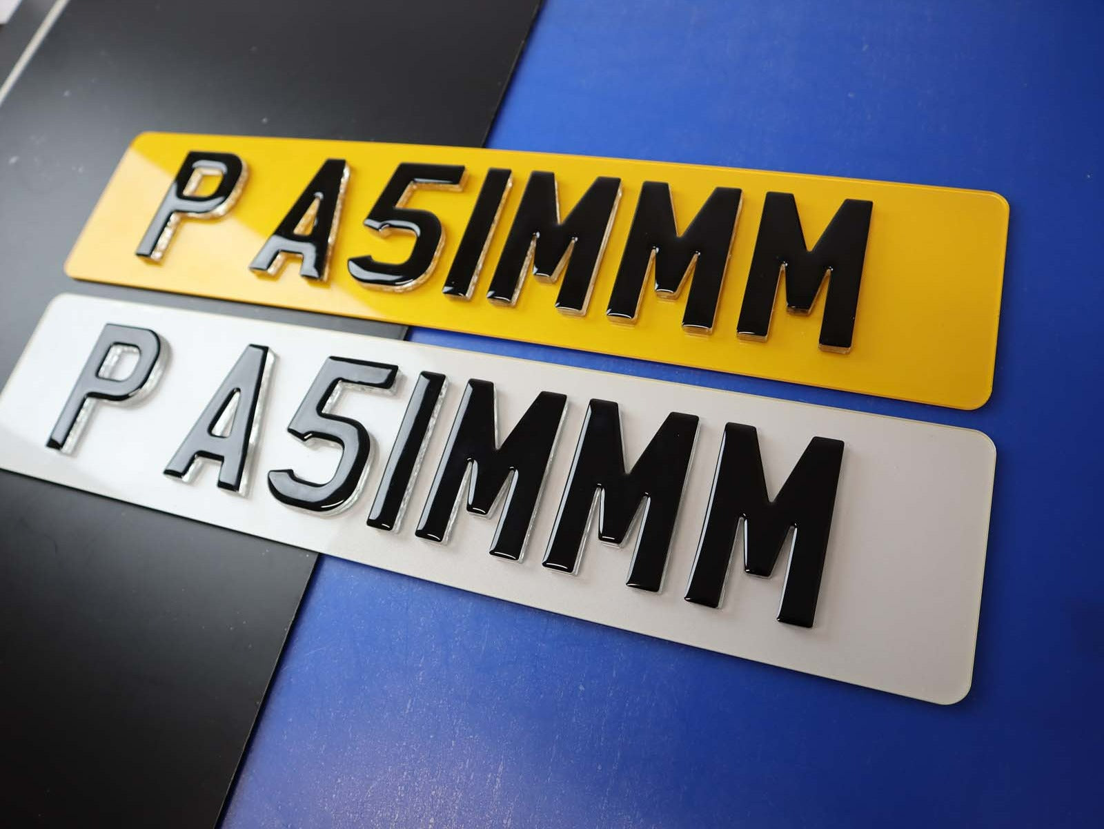 Float Effect Topped Krystal Road Legal Number Plates