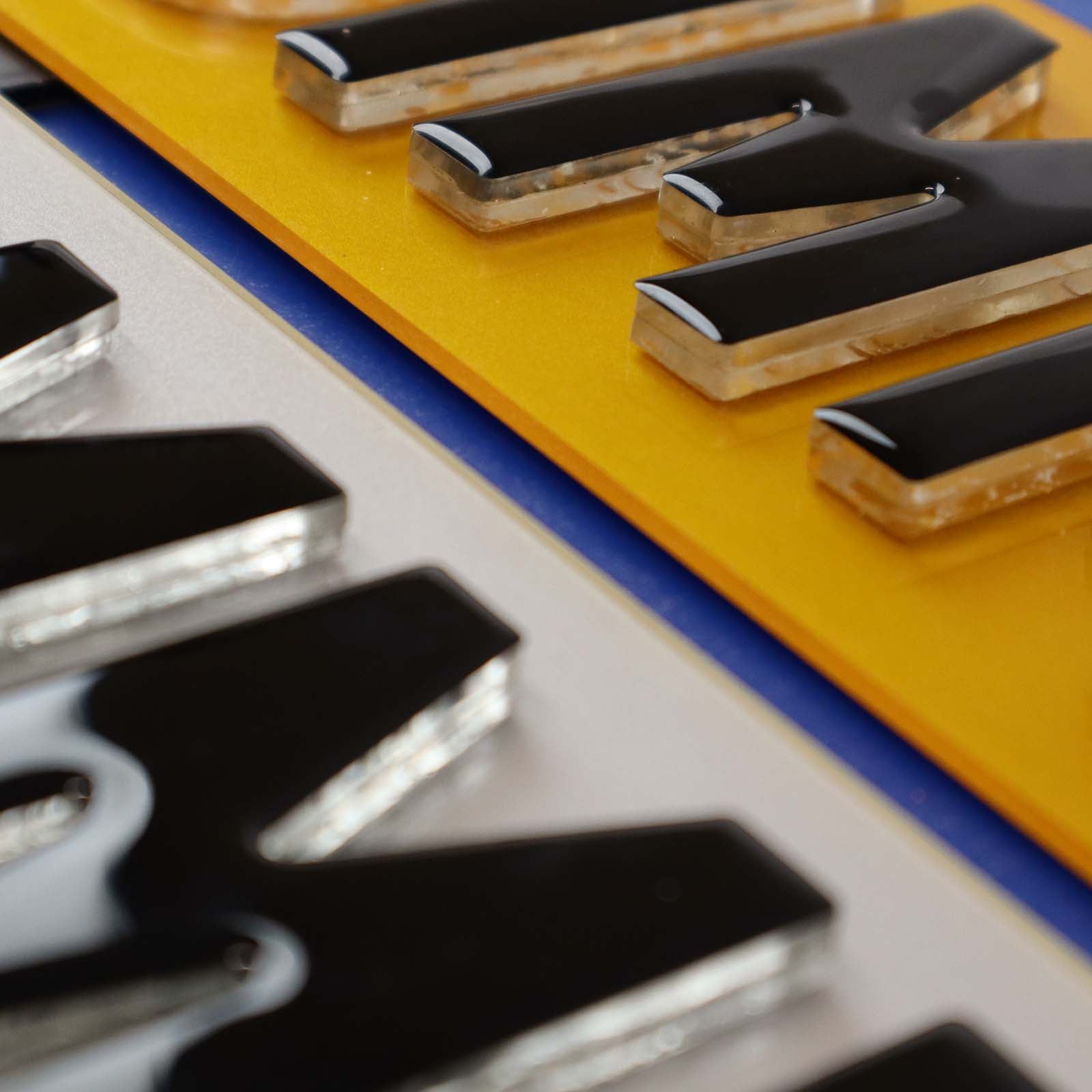 Pair Of Premium Coloured Stack Krystal 4D Number Plates