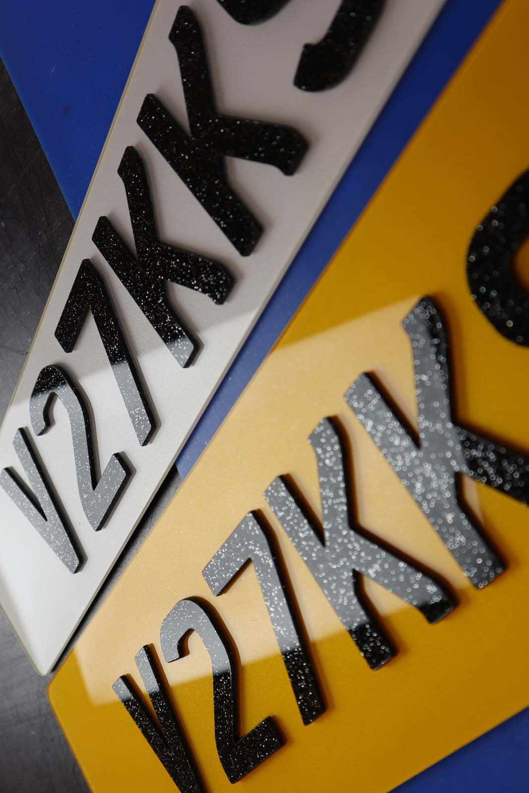 Bling Glitter Acrylic 4D Show Number Plates