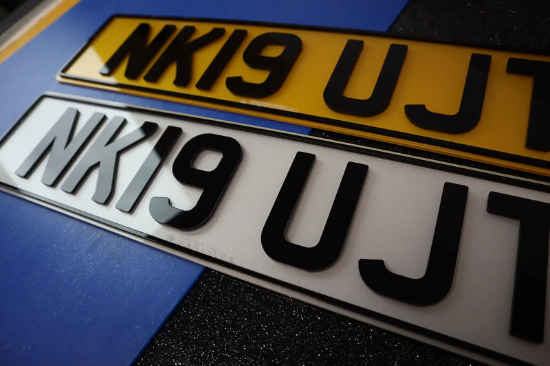 Striking Black Acrylic Plates with Sleek Matching Border LB15