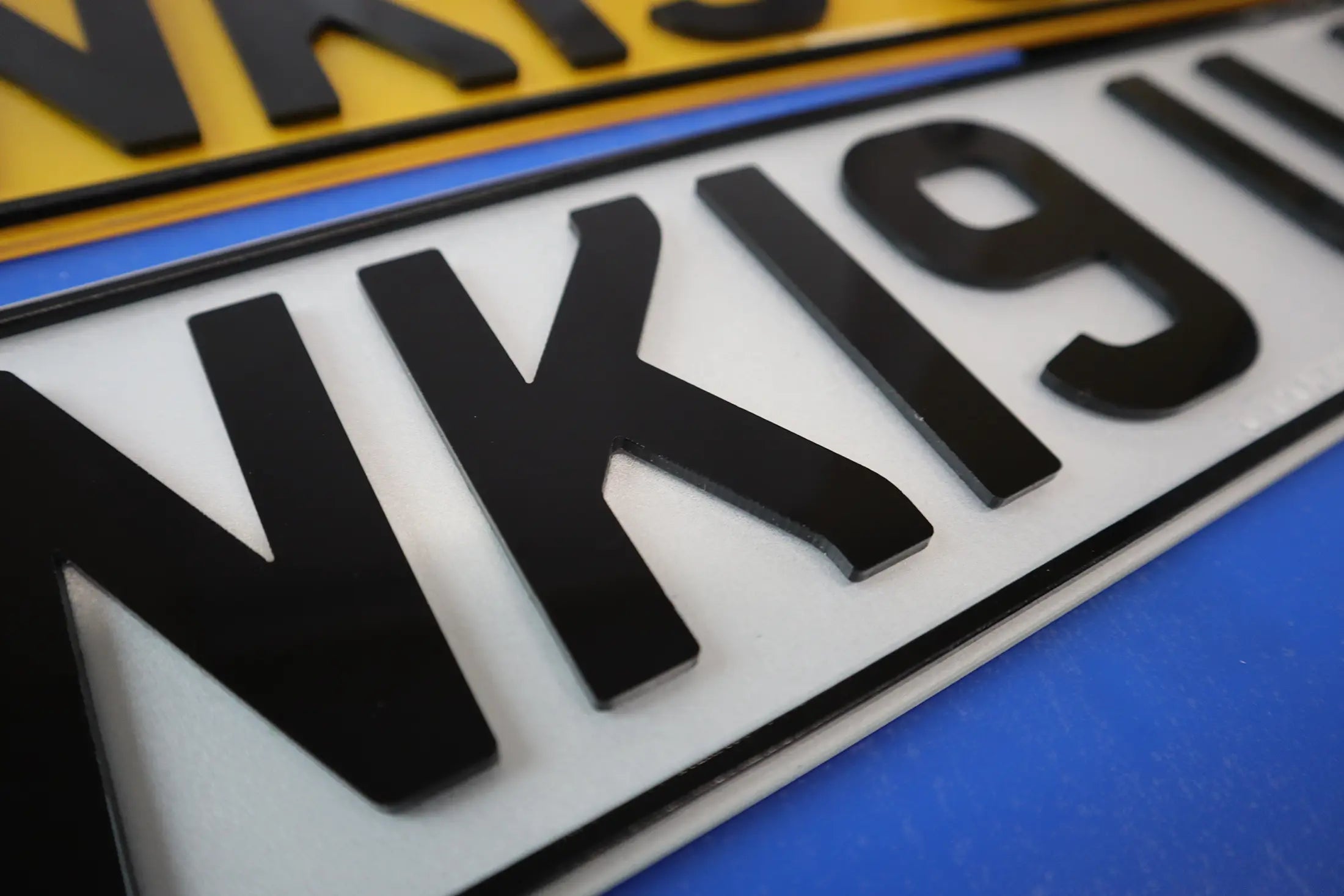 Striking Black Acrylic Plates with Sleek Matching Border LB15