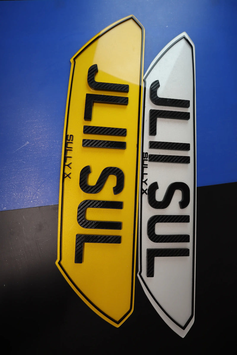 Ultimate Custom Ford Focus ST RS Plates: Carbon, 4D Border, and Integrated Slogan LB17