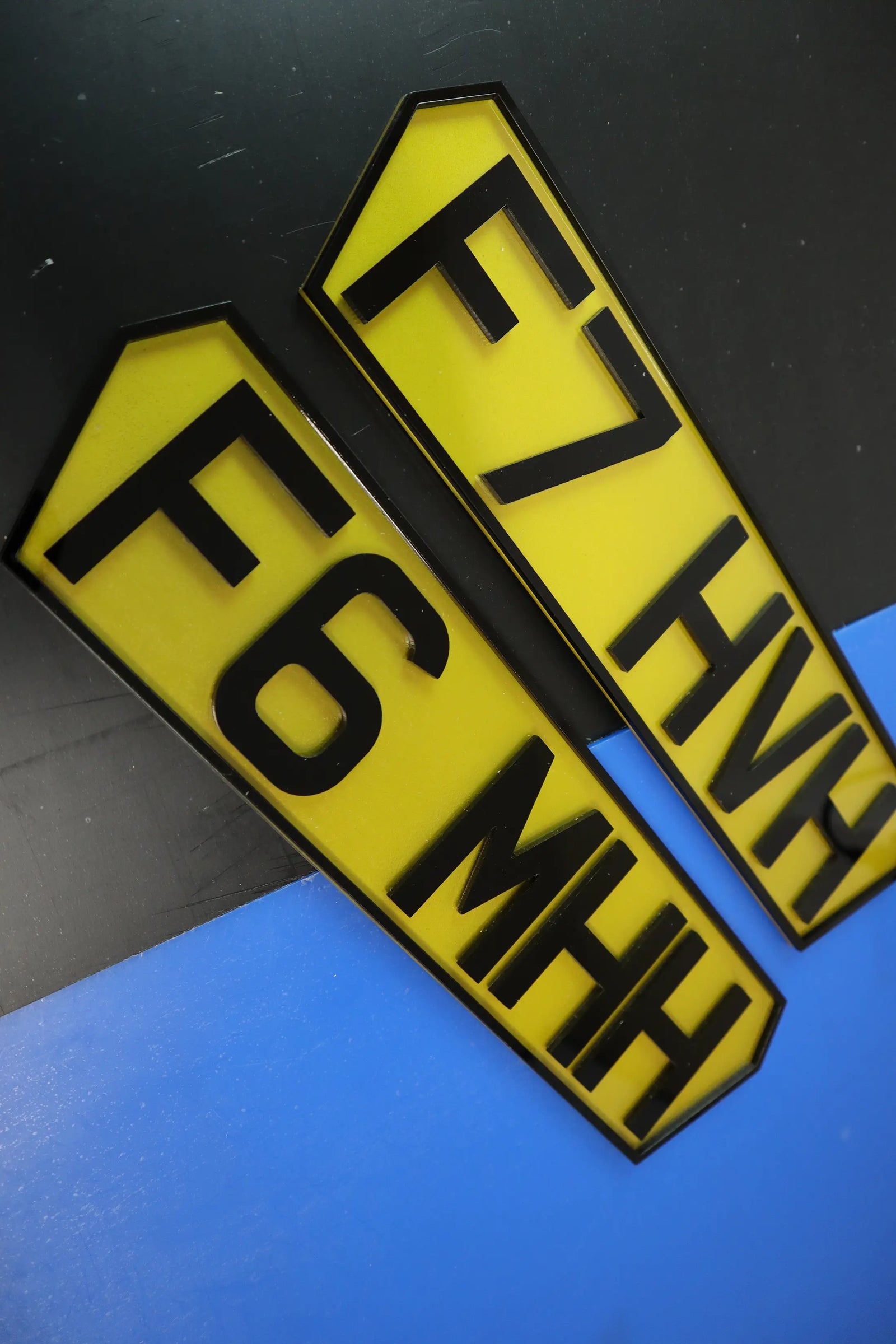 Road Legal Long Quad Motorbike Hex Plates with Full 4D Frame Border LB22