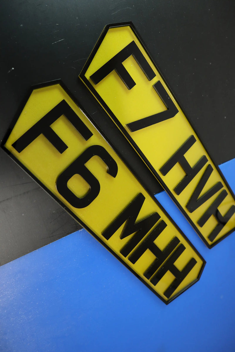 Road Legal Long Quad Motorbike Hex Plates with Full 4D Frame Border LB22