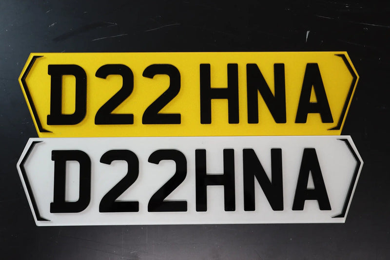 Hex Show Plates with Gloss Lettering and Chevron Borders LB26