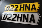 Hex Show Plates with Gloss Lettering and Chevron Borders LB26