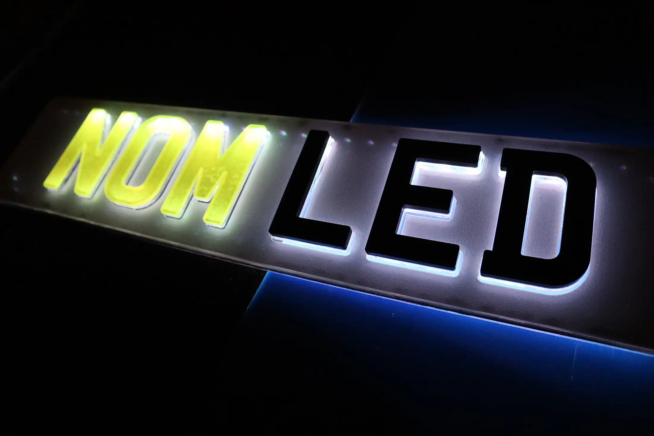 Custom LED Number Plate with Fluorescent and Matte Finish LB28