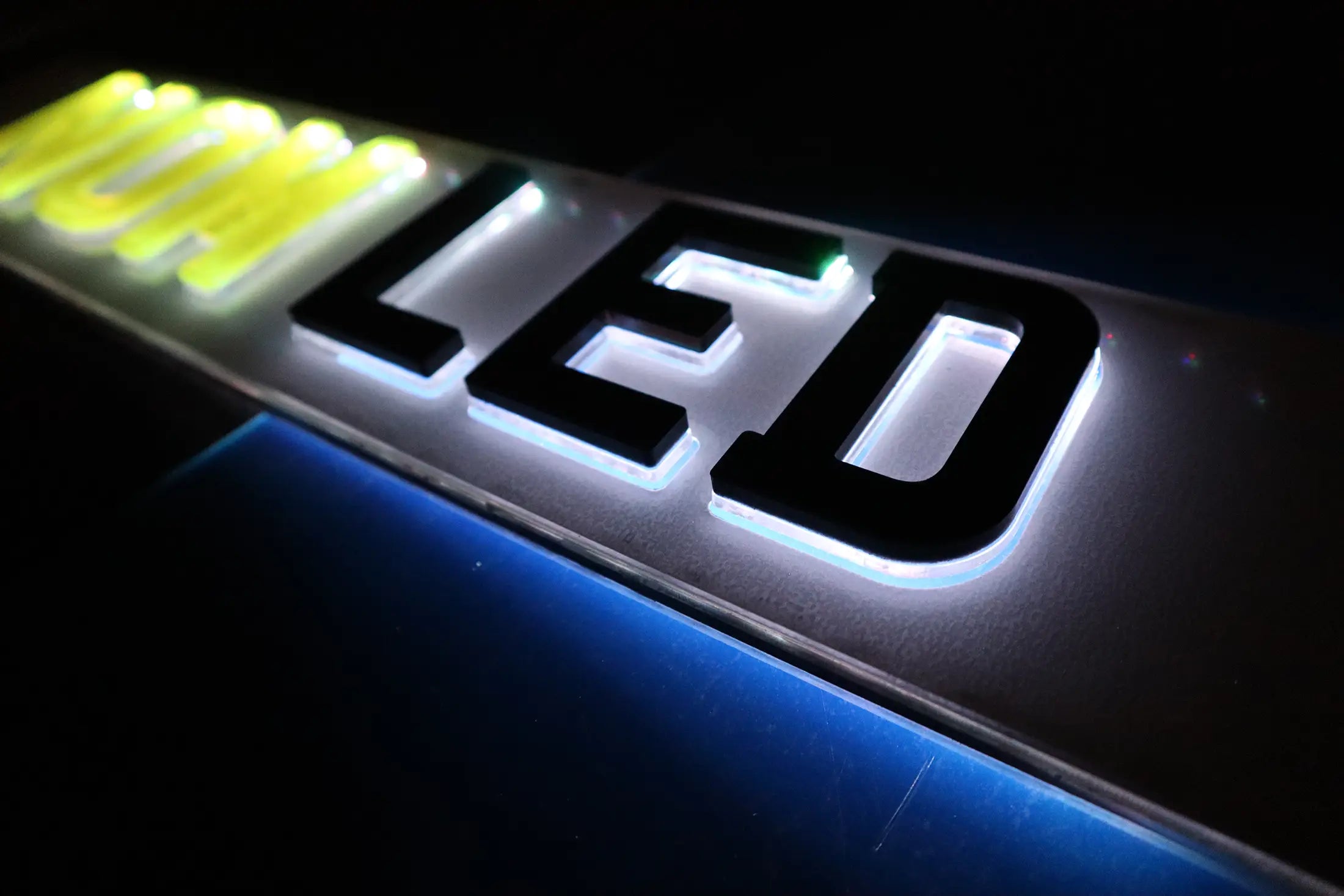 Custom LED Number Plate with Fluorescent and Matte Finish LB28