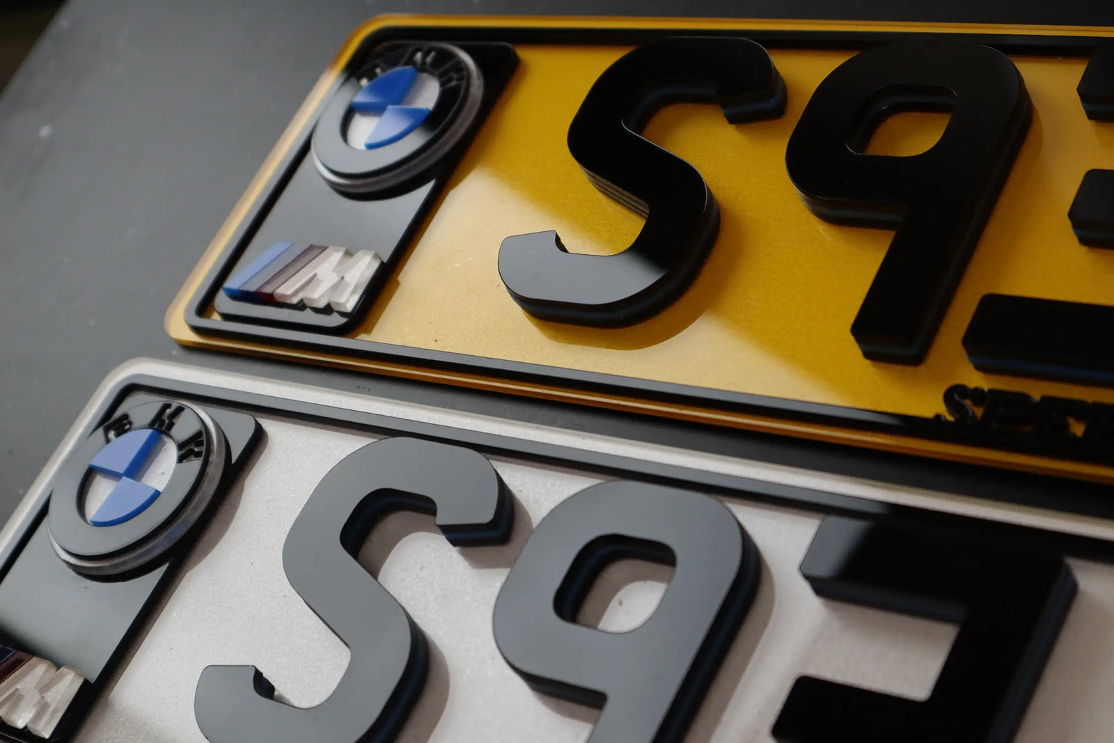 ‘SPEEDY’ Custom 4D Number Plates for Convertible BMW – Triple Layer Build LB36