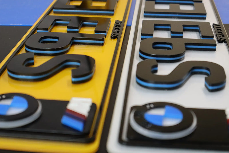 ‘SPEEDY’ Custom 4D Number Plates for Convertible BMW – Triple Layer Build LB36