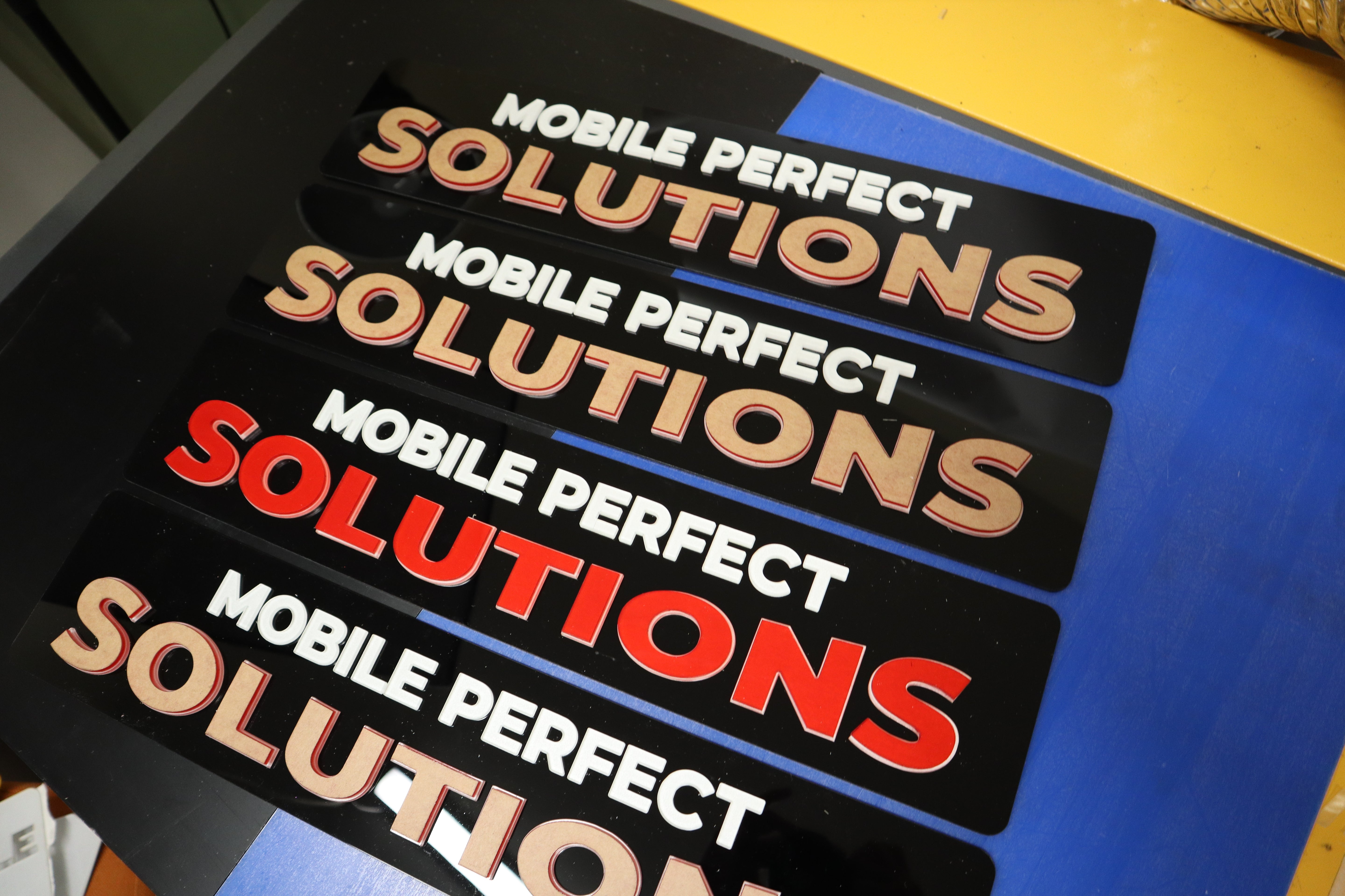 Custom Valeting Show Plate – Double Layer White & Red Text on Black LB60