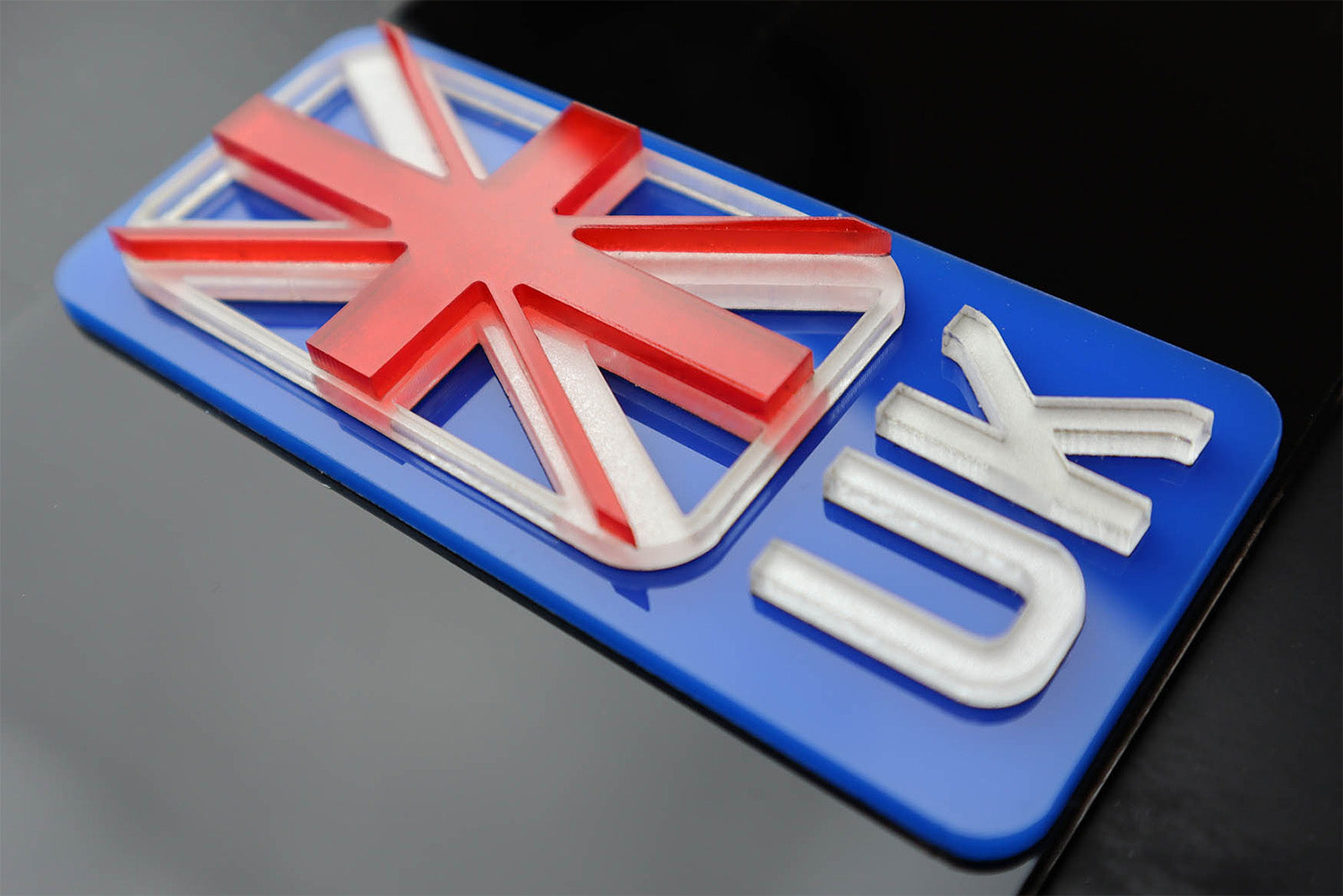 Pair of Flags for Number Plates - Printed, Gel, Acrylic