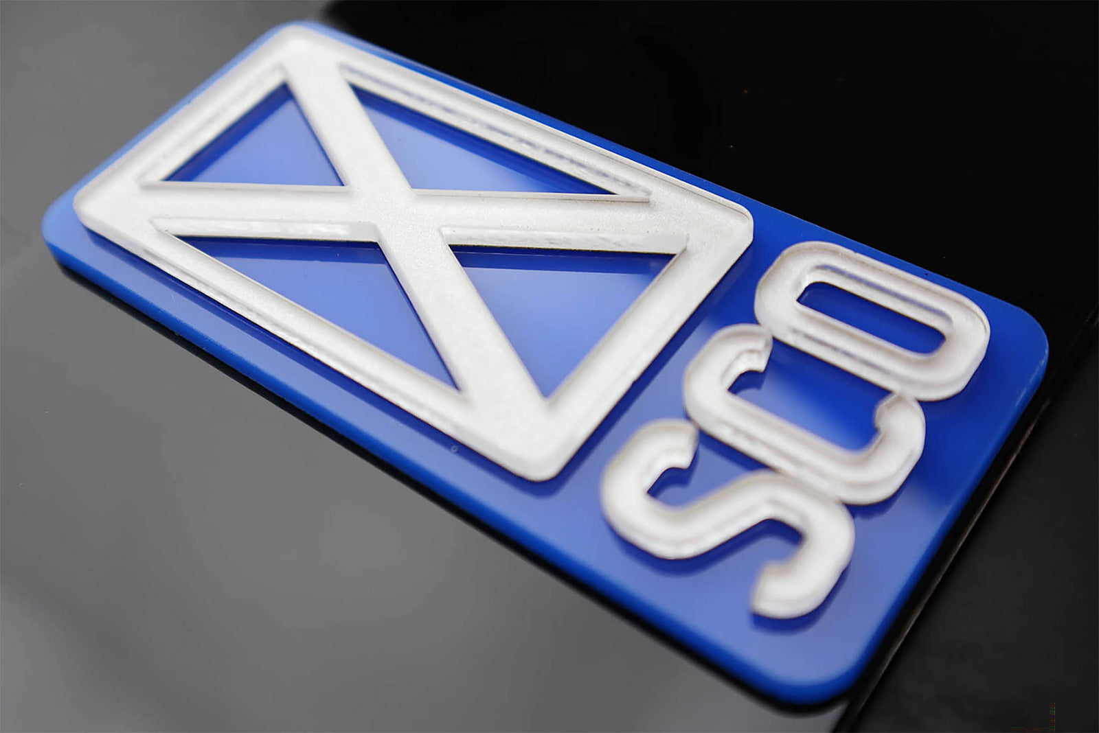 Pair of Flags for Number Plates - Printed, Gel, Acrylic
