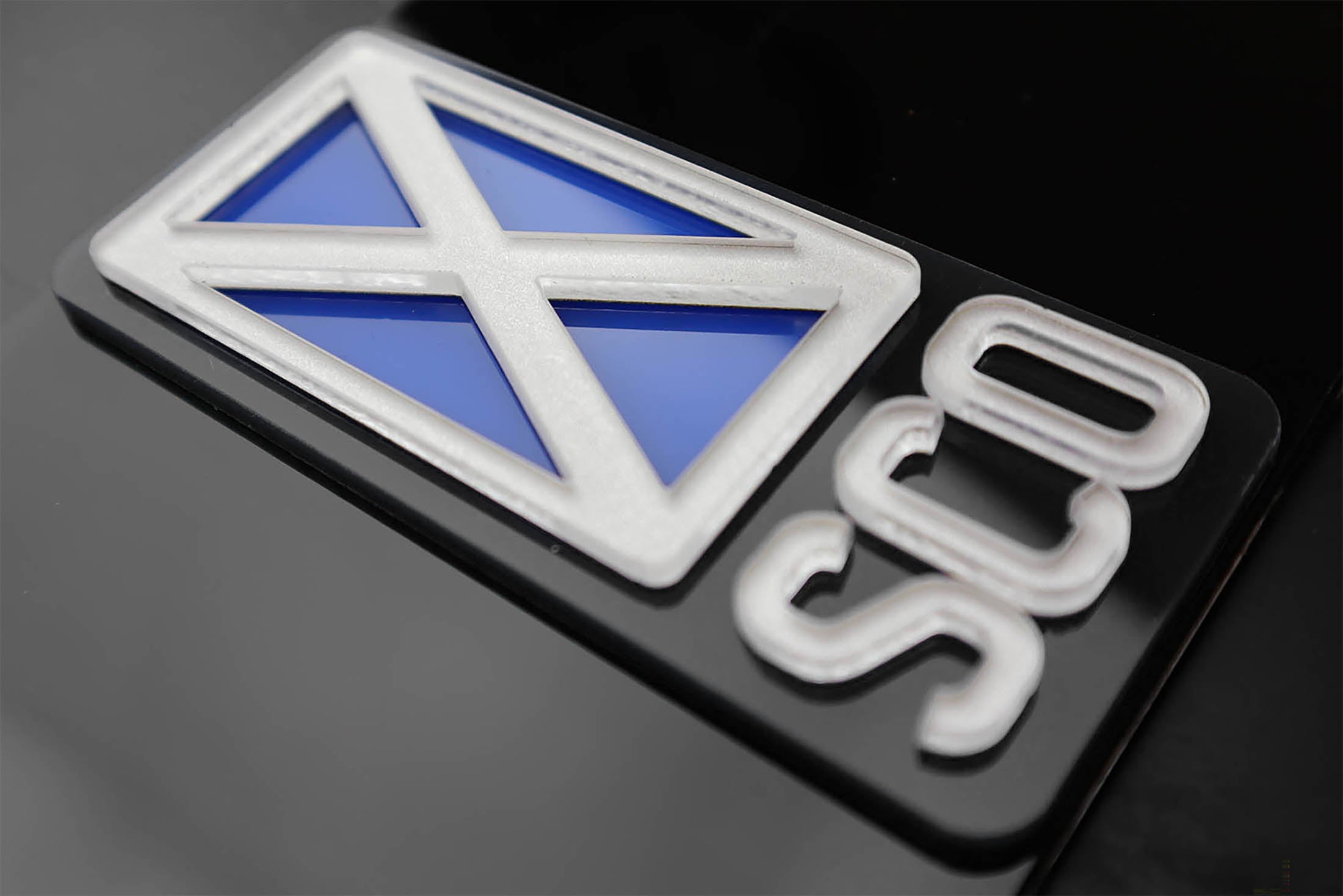 Pair of Flags for Number Plates - Printed, Gel, Acrylic