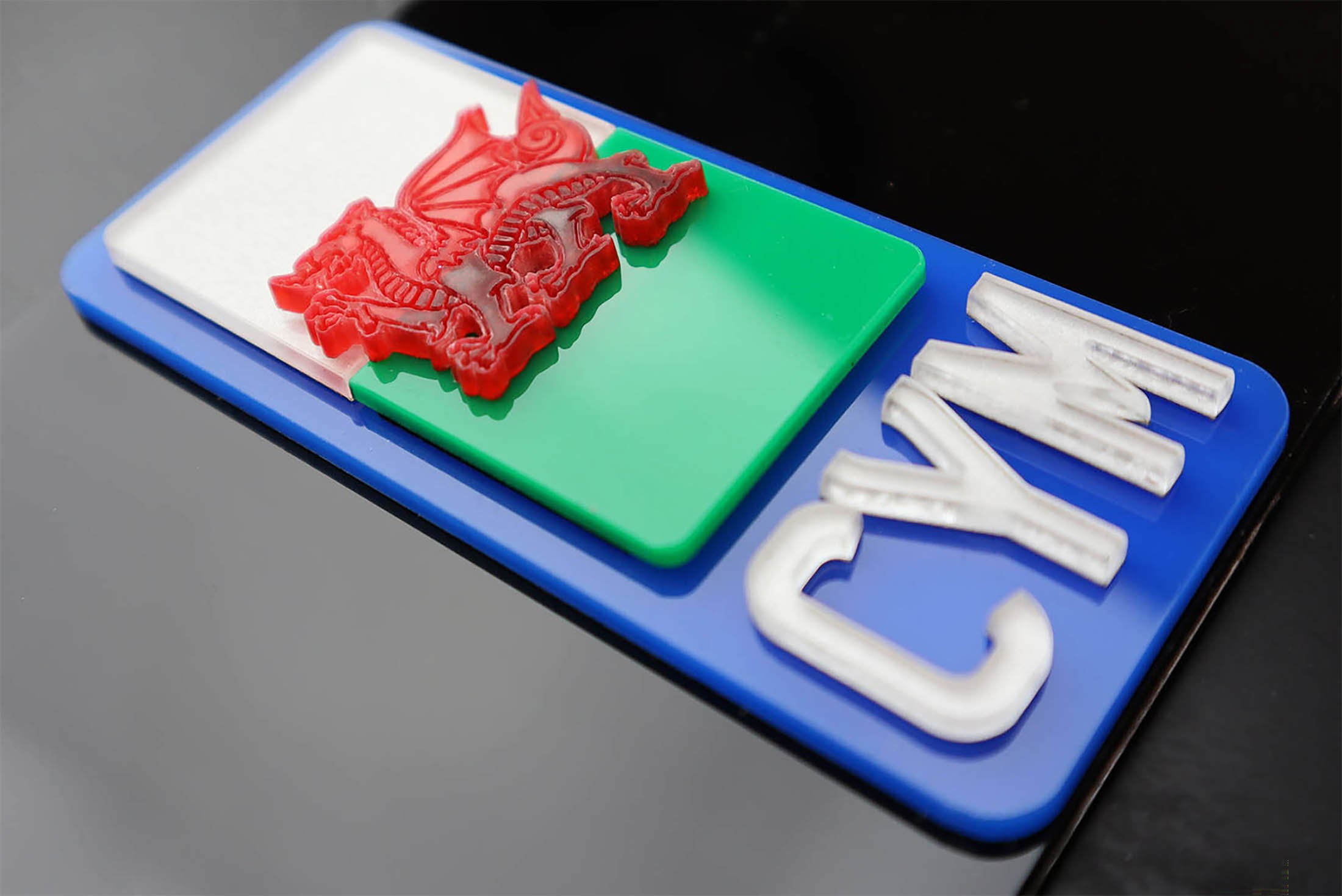 Pair of Flags for Number Plates - Printed, Gel, Acrylic