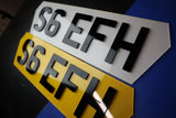 Custom Hex Short Front & Rear 3mm Gloss Acrylic Number Plate LB66