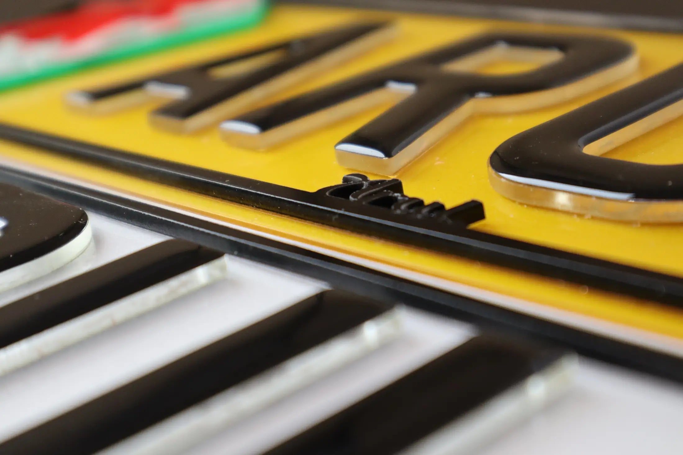 BMW 7 Series Double Custom 4D EV Plate with Green Sides LB67