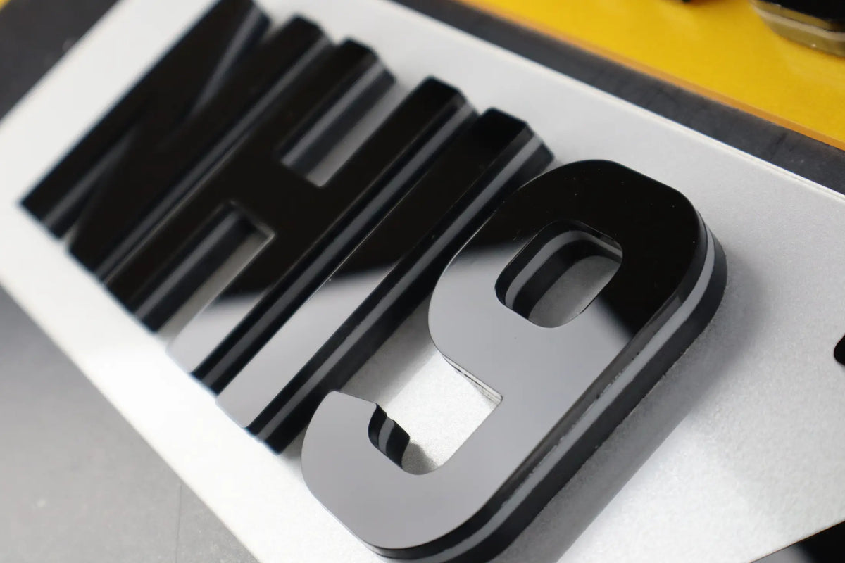 9mm Oreo Triple Layer 4D Number Plates Lookbook Pair LB108