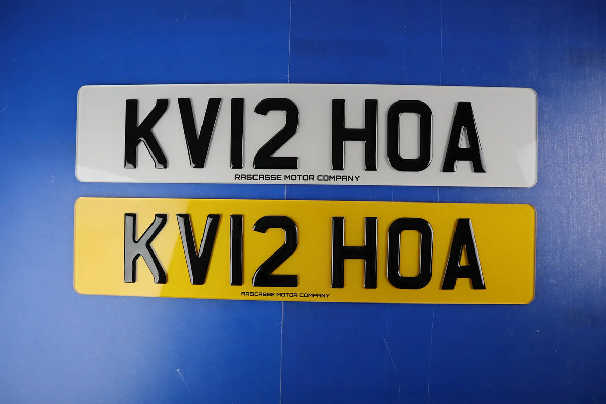Classic 3D Gel Number Plates with Printed Slogan Lookbook Pair LB111