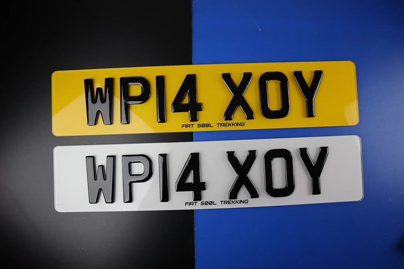 5mm 4D Gel Number Plates with Printed Slogan Lookbook Pair LB115
