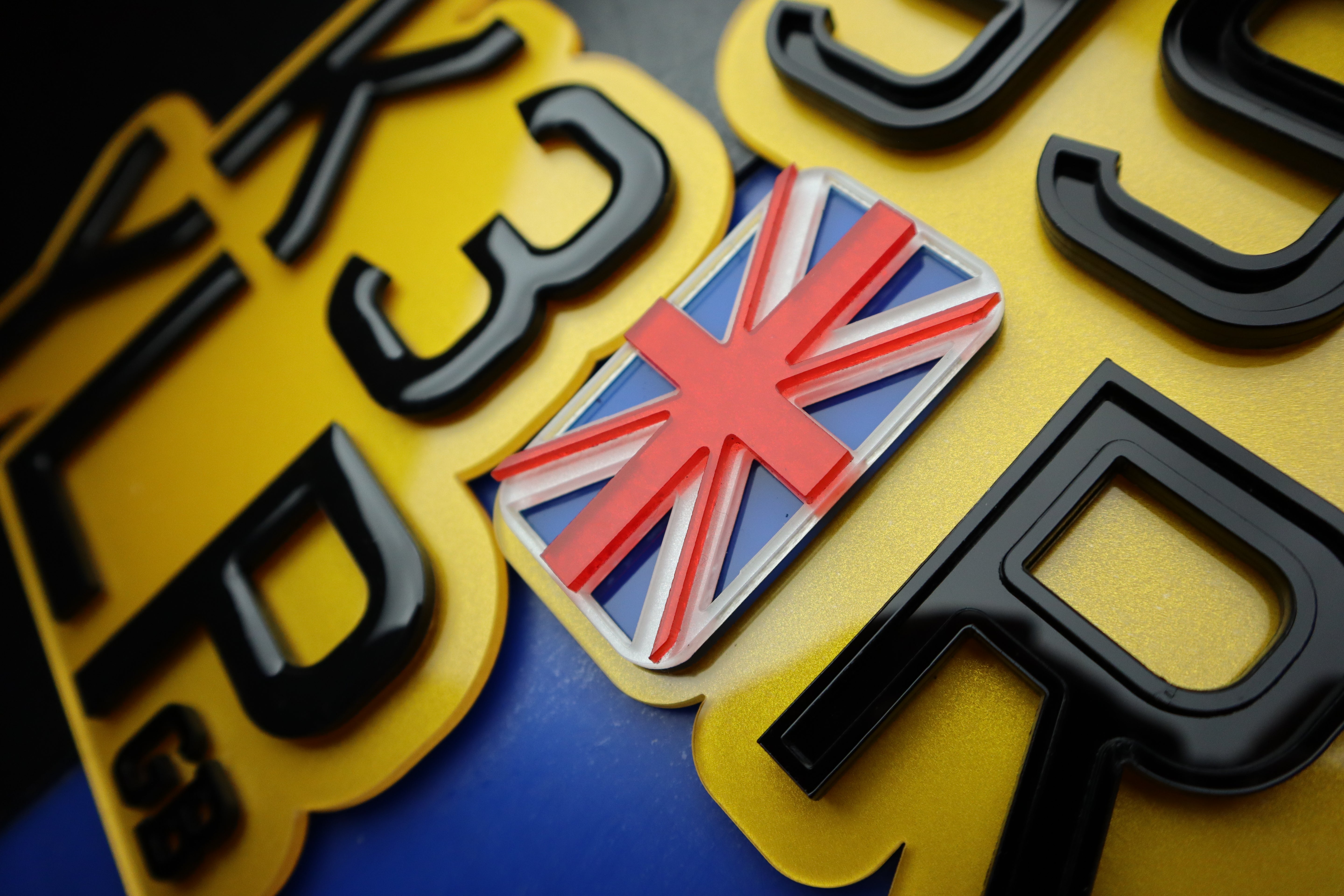 Custom Motorbike 3D & 4D Number Plate - Diverse Styles & Bespoke Designs