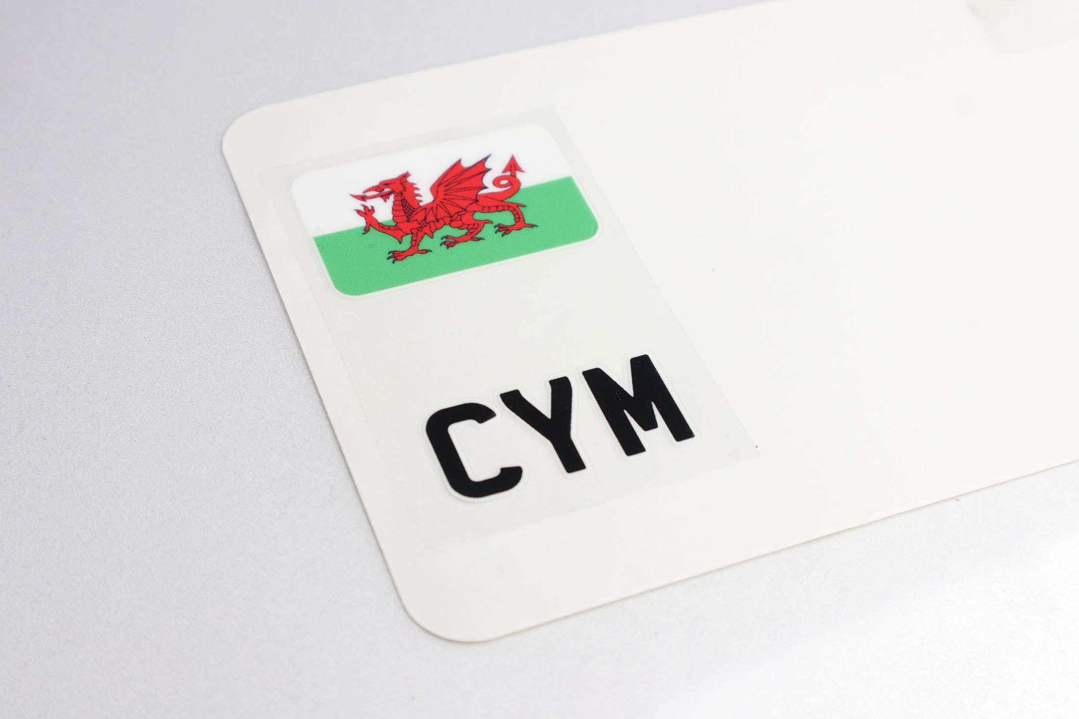 Pair of Flags for Number Plates - Printed, Gel, Acrylic