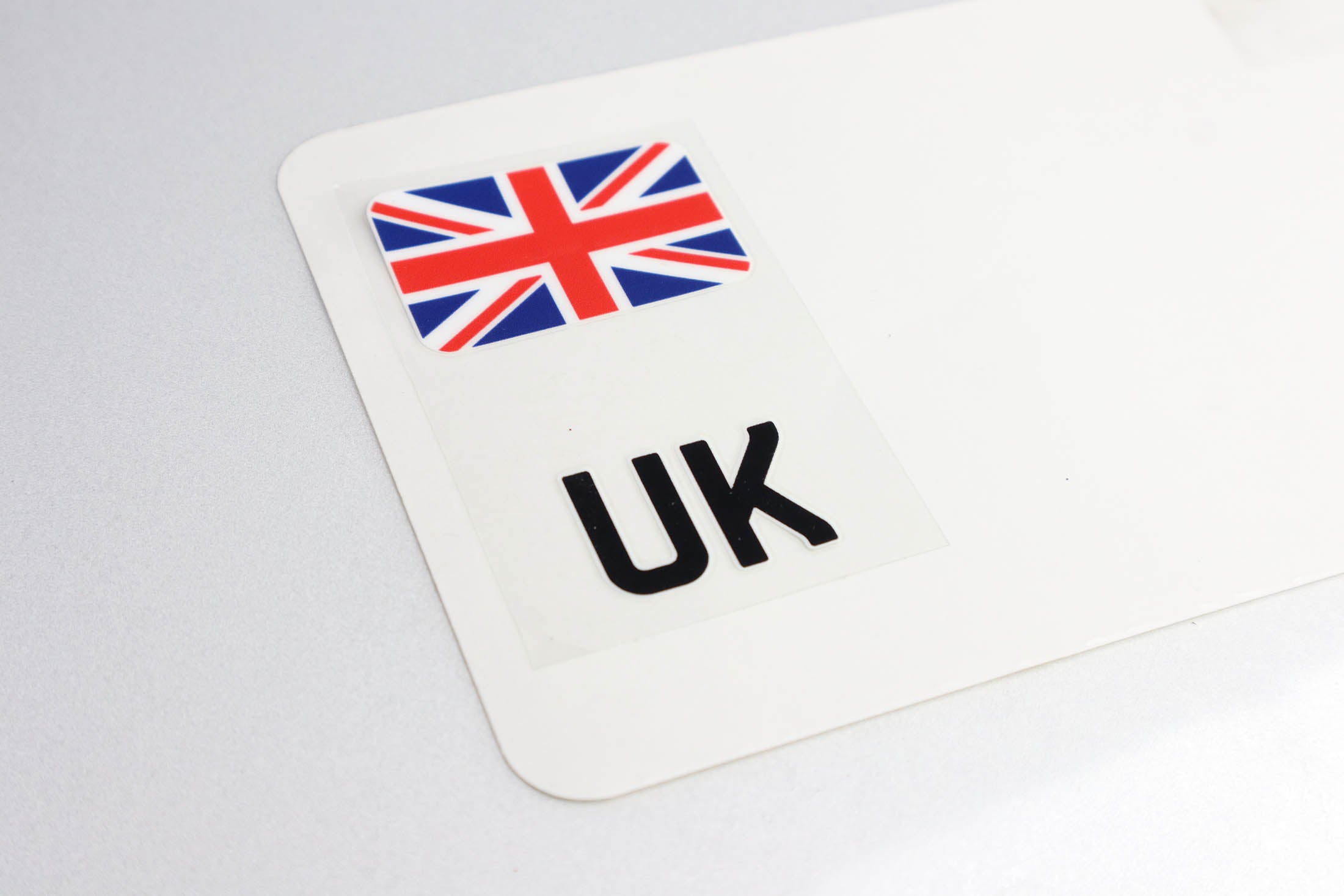 Pair of Flags for Number Plates - Printed, Gel, Acrylic