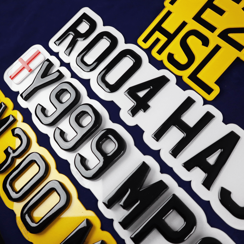 Luxury Bubble Contoured 4D Number Plates - Road Legal