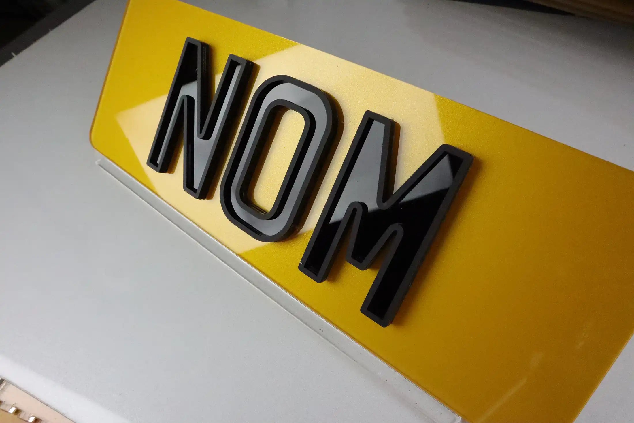 Number Plate by Style - Shadow X