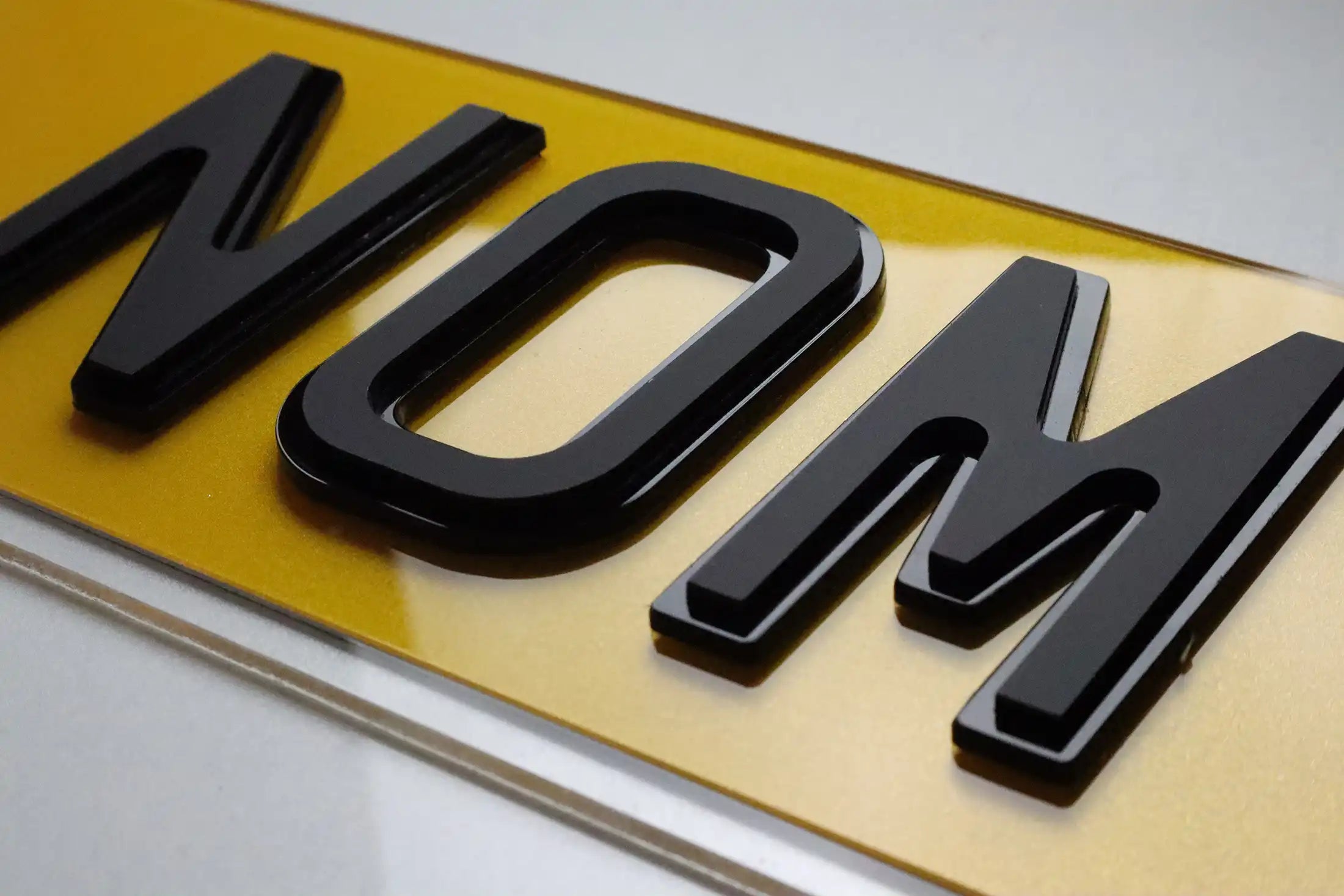 Number Plate by Style - Shadow