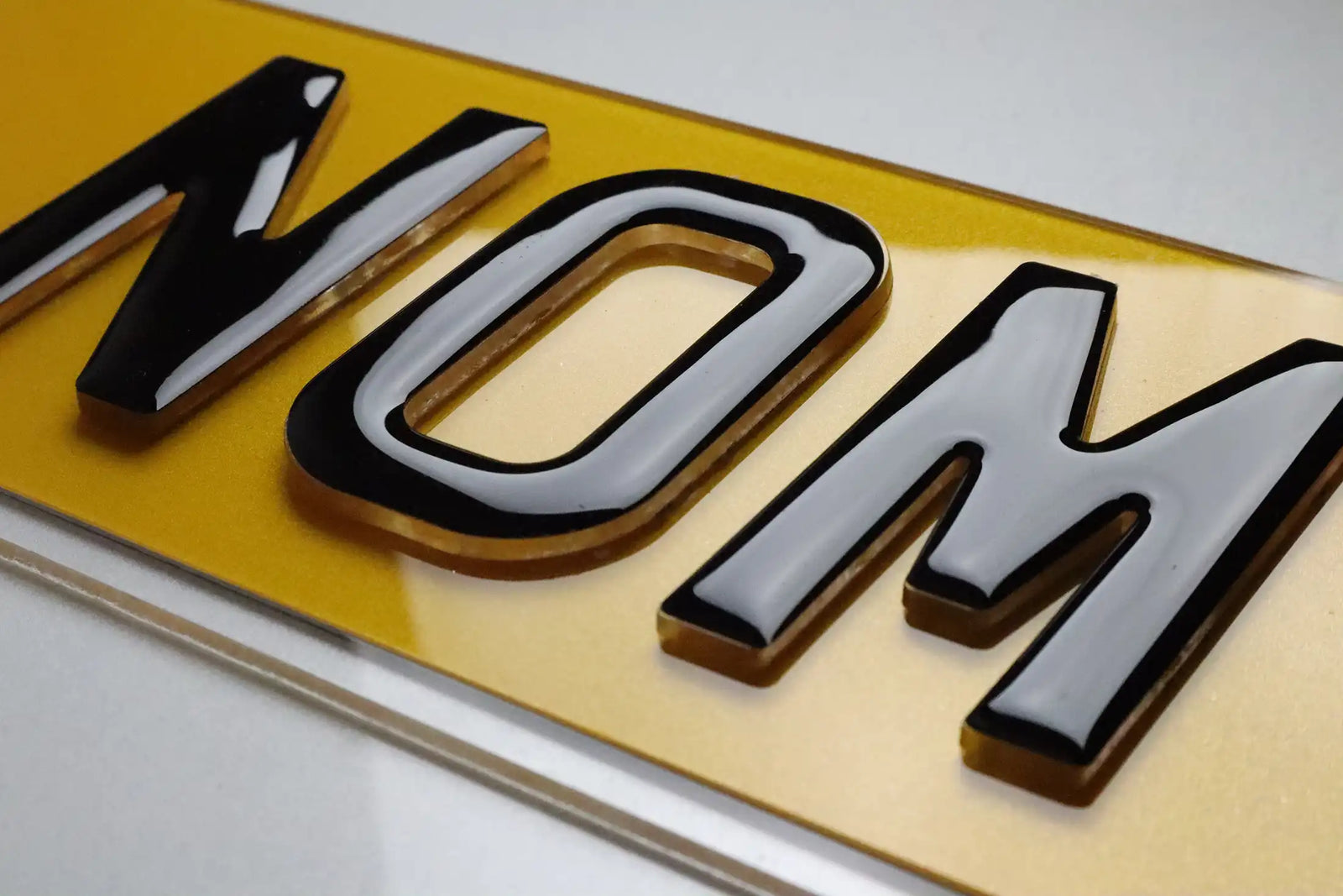 Number Plate by Style - Float Gel