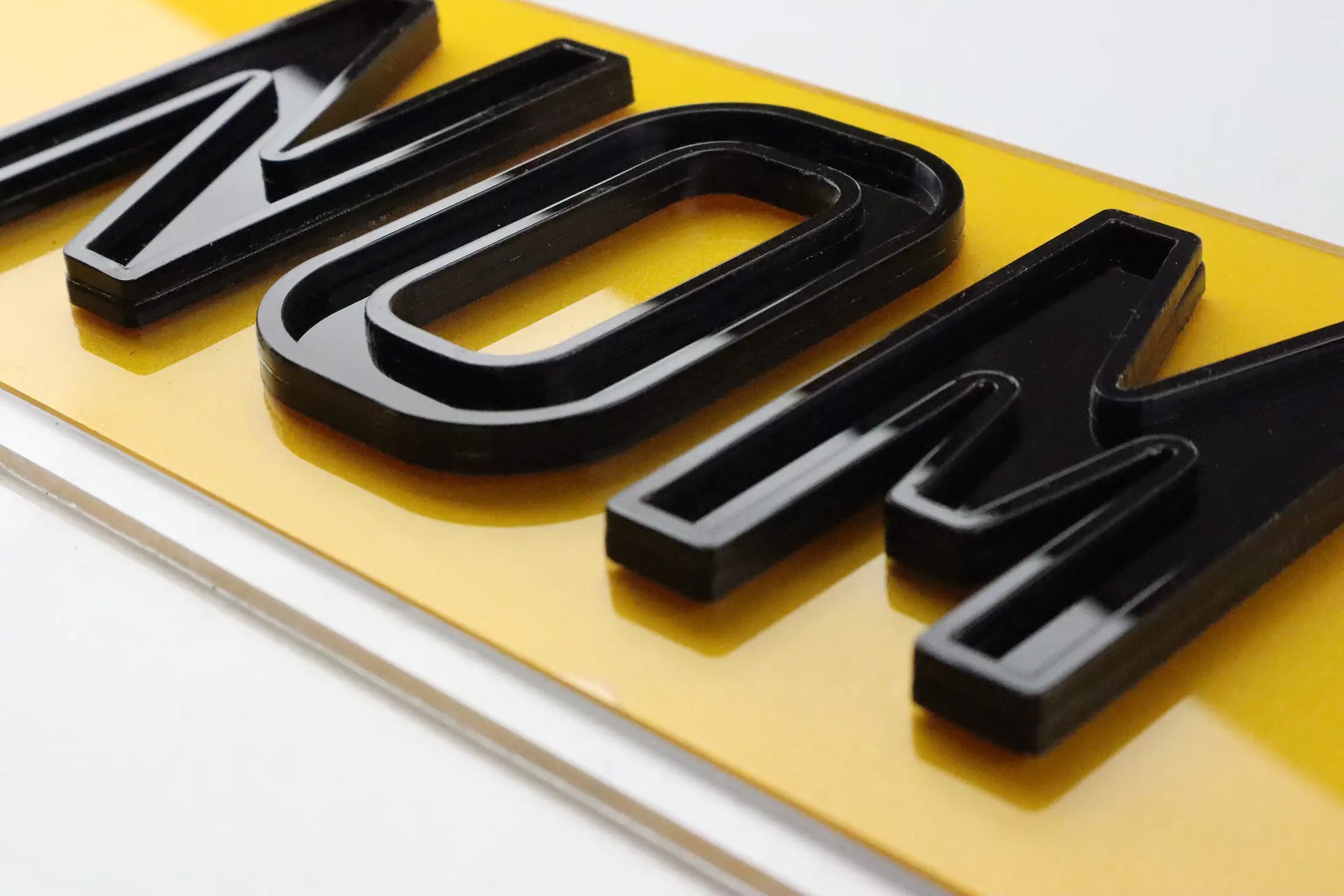 Number Plate by Style - Gloss Ghost