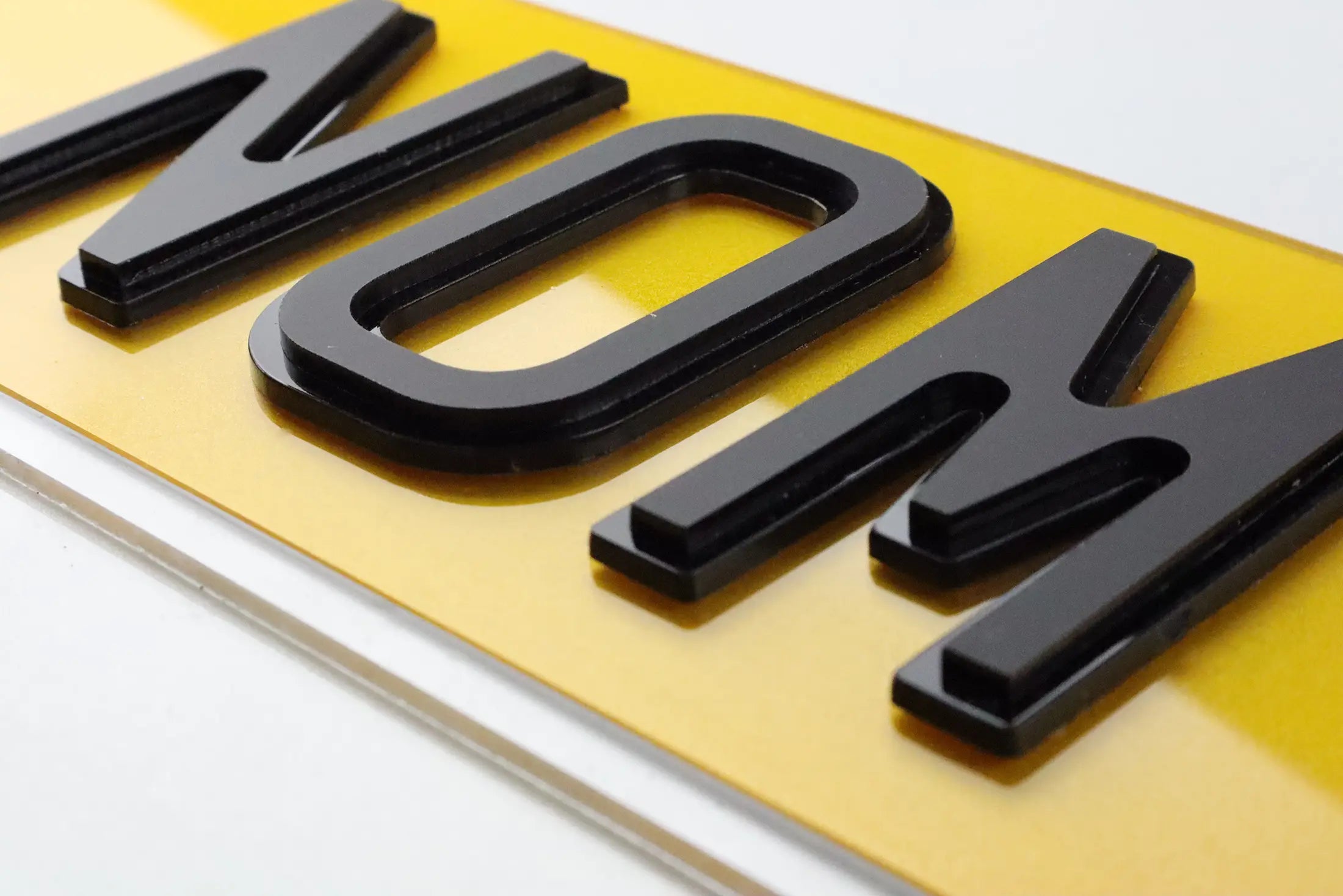 Number Plate by Style - Shadow