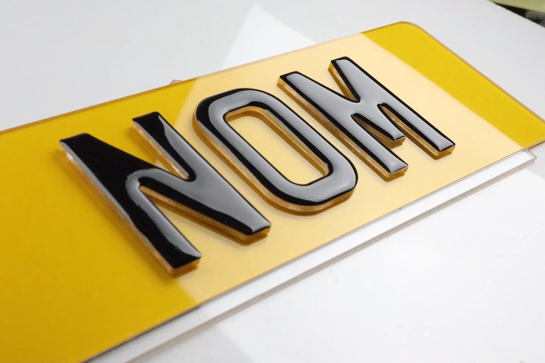 Number Plate by Style - Float Gel