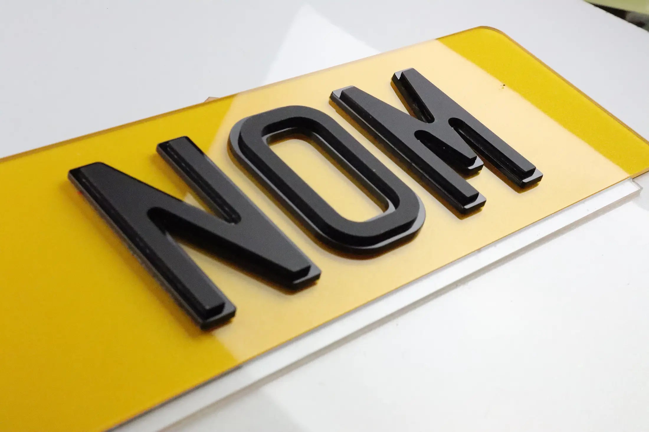 Number Plate by Style - Shadow