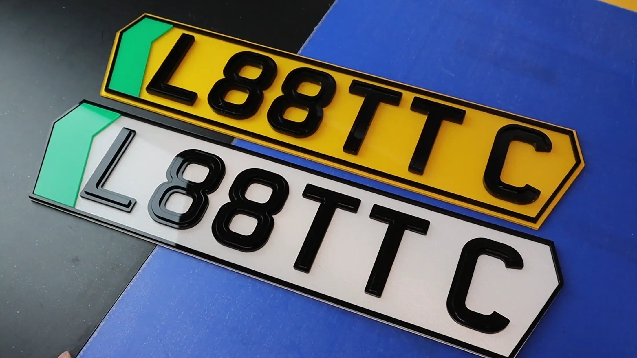 HexaGlow 6mm Ghost & Pyramid Gloss Combo 4D Laser Cut Hex Pair LB53