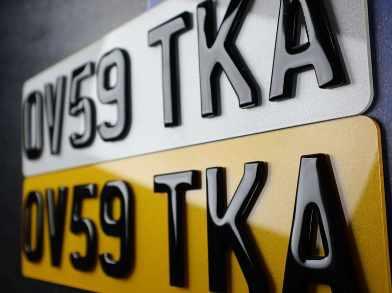 Pair of 5mm Premium Gel Number Plates: 3D Acrylic & Gel Fusion