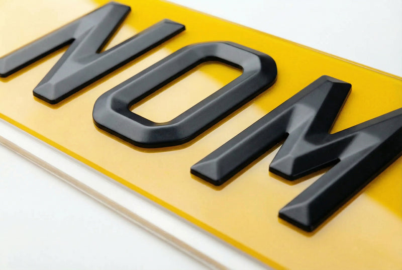 Number Plate by Style - Bevelled Satin Matte