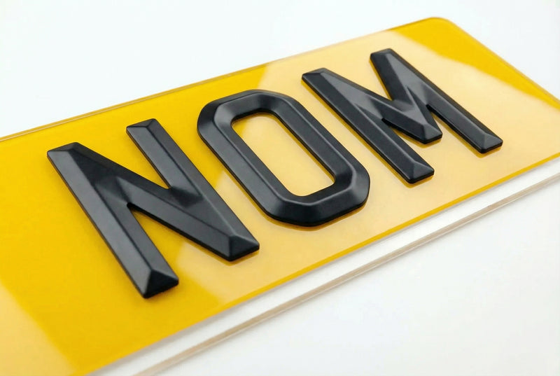 Number Plate by Style - Bevelled Satin Matte