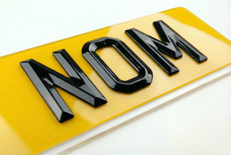 Number Plate by Style - Bevelled Gloss