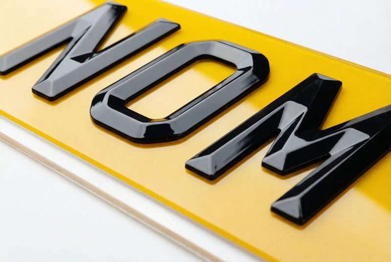 Number Plate by Style - Bevelled Gloss