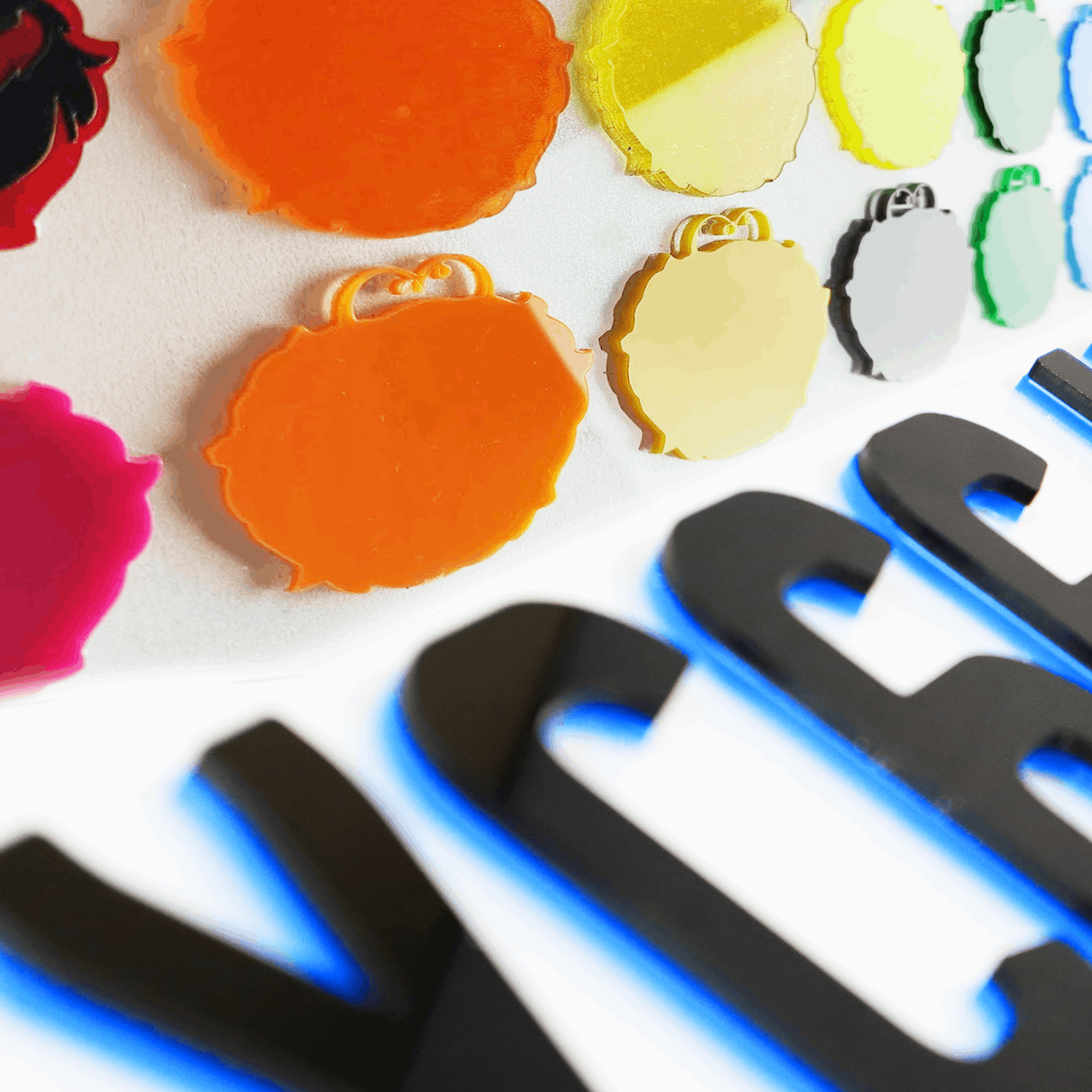 Pair Of Premium Coloured Stack Krystal 4D Number Plates