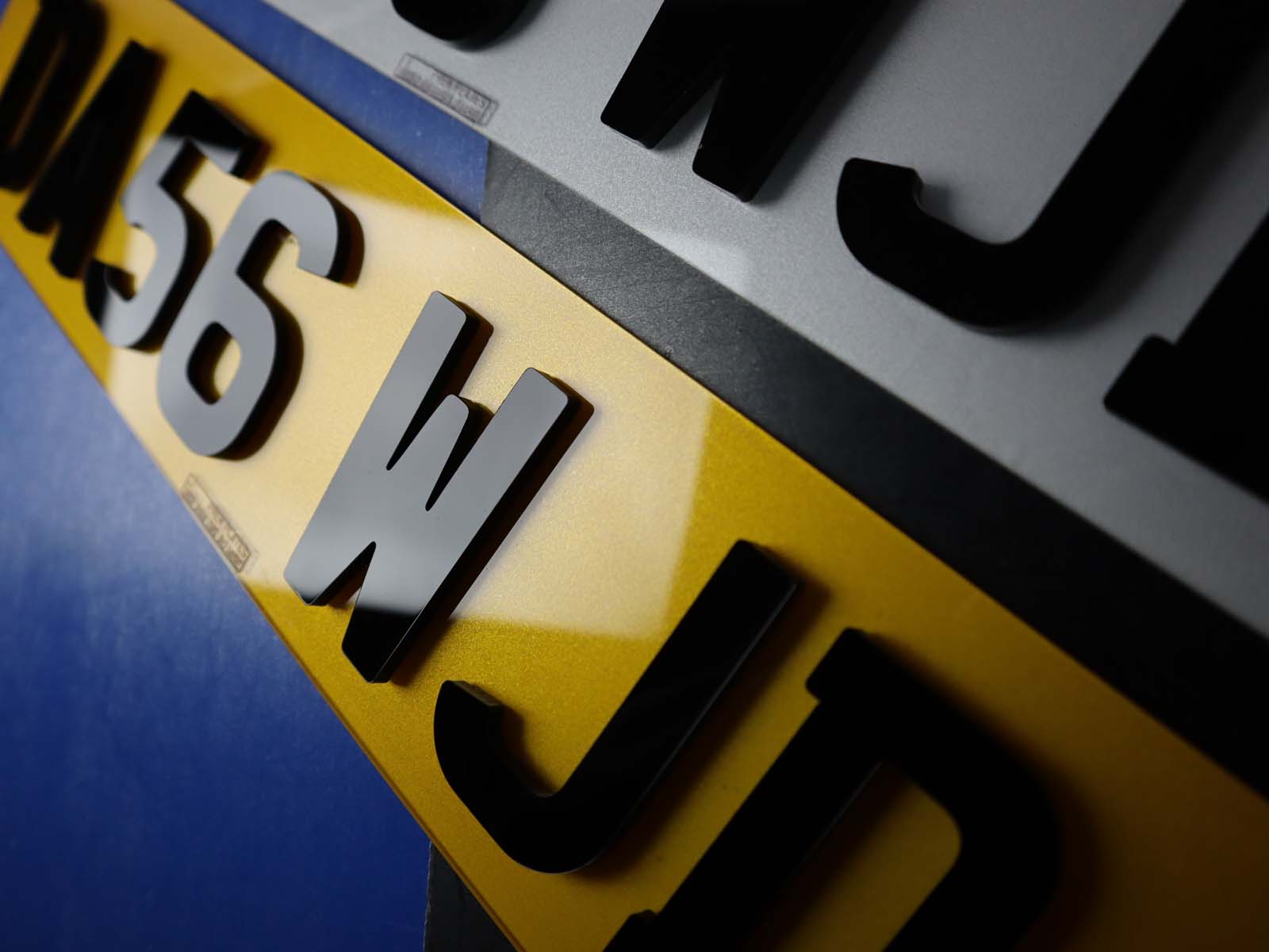 Pair of Thickened 5mm Depth Lazer Cut Acrylic 4D Number Plates