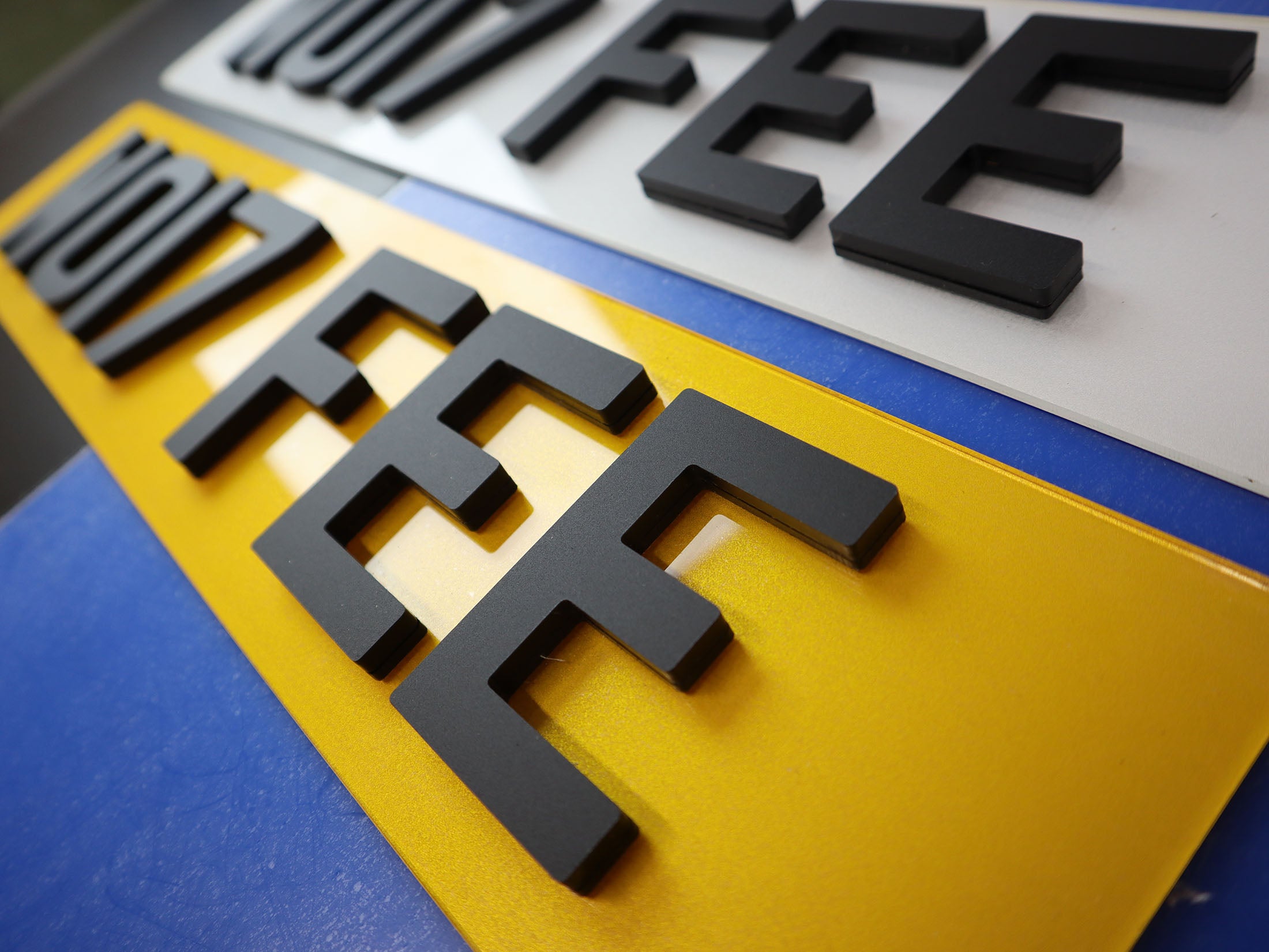 Dual Matte Mastery: 8mm Thick 3D/4D Number Plates LB07