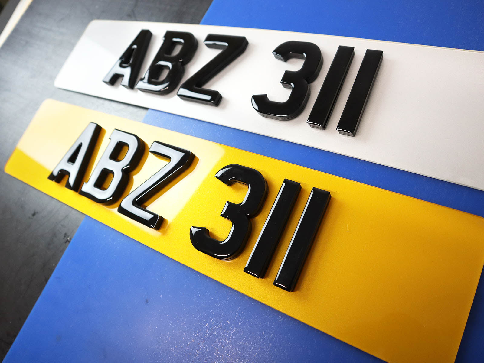 Super Chunky 10mm Gloss Gel Number Plates Set