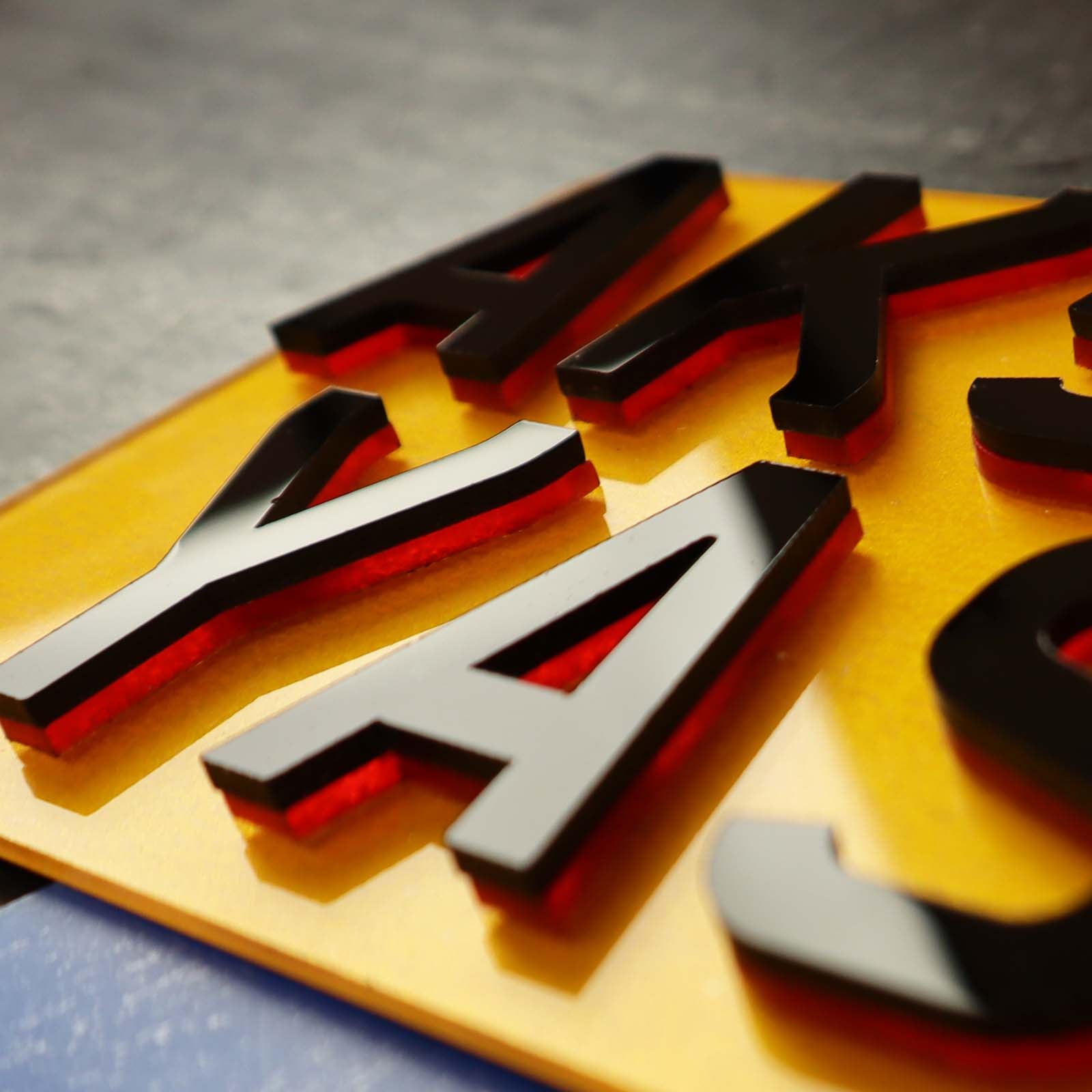 Pair Of Premium Coloured Stack Krystal 4D Number Plates